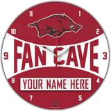 WinCraft Arkansas Razorbacks Personalized 14'' Round Wall Clock