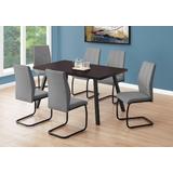 "Dining Table / 60"" Rectangular / Kitchen / Dining Room / Metal / Laminate / Brown / Black / Contemporary / Modern - Monarch Specialties I 1138"