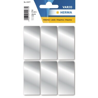HERMA Schmucketikett 15077 26x54mm silber 18 St./Pack. Image