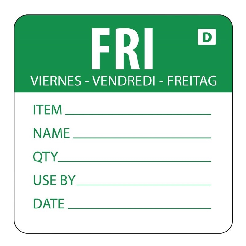 Vogue auflösbare Etiketten Freitag grün Image