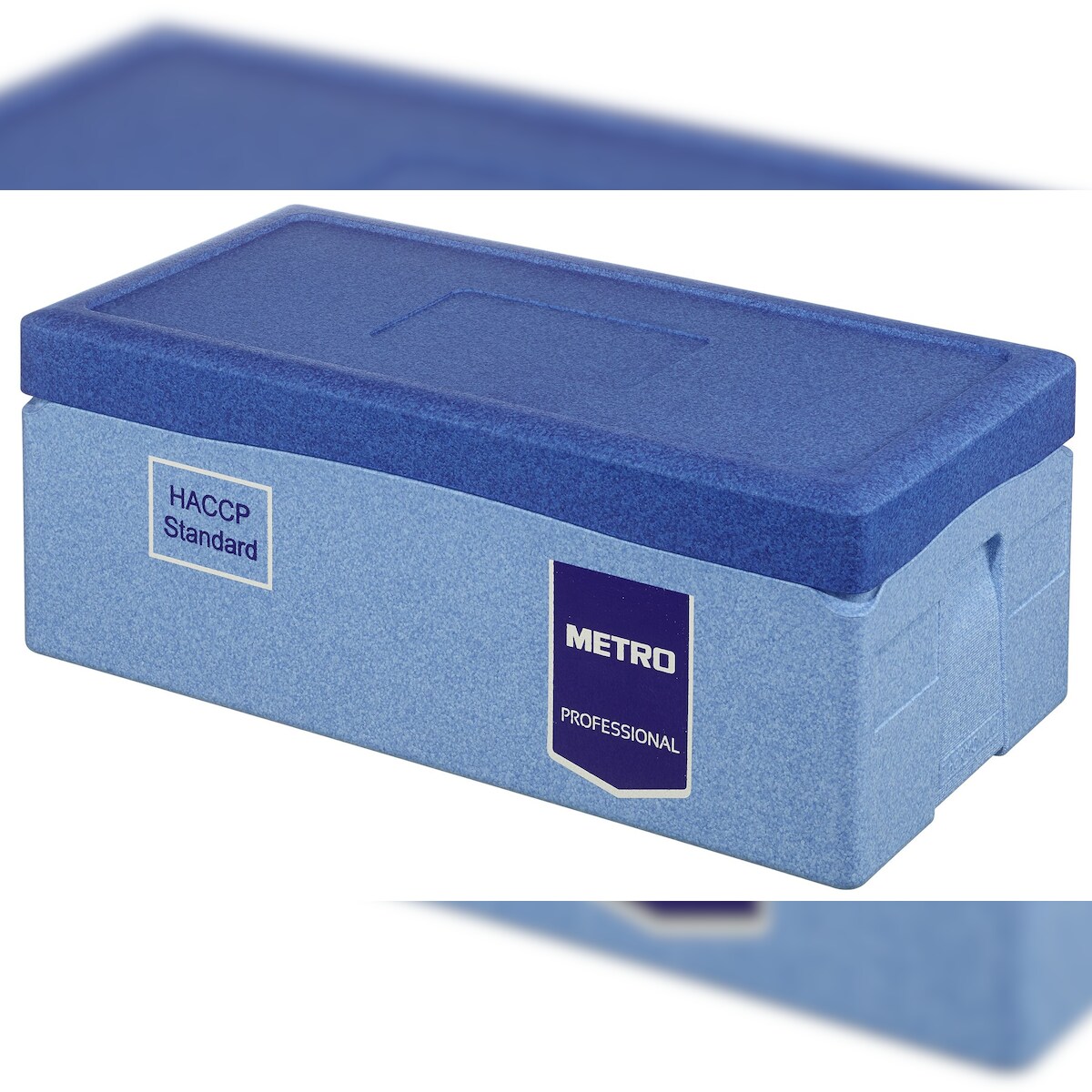 METRO Professional Thermobox Maxi, EPP, 55 L, Toplader, mit Kühlakku-Deckel und Kunststoffeinlage, blau Image