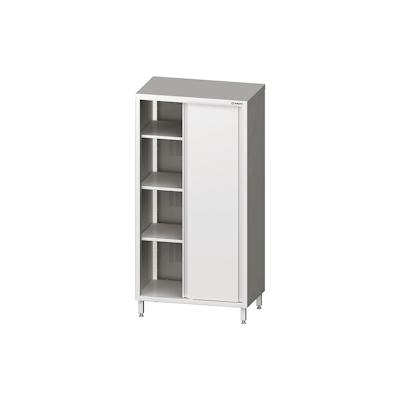 Stalgast Edelstahl Hochschrank mit Schiebetüren, 900x600x2000 mm, verschweißt Image