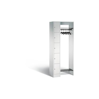 C+P Garderobe Serie 8070 | HxBxT 195x74x48cm | Lichtgrau von PROREGAL