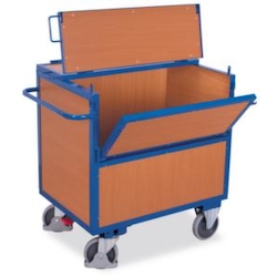 VARIOfit Holz-Kastenwagen, Tragl. 500kg, Ladefl. LxB 1200x750mm, HxLxB 1150x830x1330mm Image