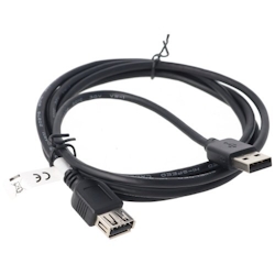 AccuCell USB Verlängerungskabel USB 2.0 Länge 1,8 Meter doppelt geschirmt Image