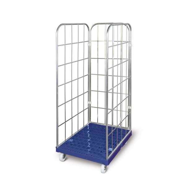 Rollbehälter 1650 KU blau, 724 x 815 mm, 3-seitig, Cr 3 Image