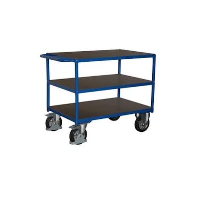 VARIOfit Tischwagen, Tragl. 1000kg, 3 Etage(n), Ladefl. LxB 1595x800mm, Siebdruckböden Image