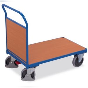 VARIOfit Stirnwandwagen, Tragl. 500kg, Ladefl. LxB 1030x600mm, Holzplatte, 1 Wand Image