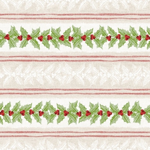 Mank Serviette Airlaid Magda, 40 x 40 cm, 50 Stück - Ilex-Zweige Weihnachten stoffähnlich Image