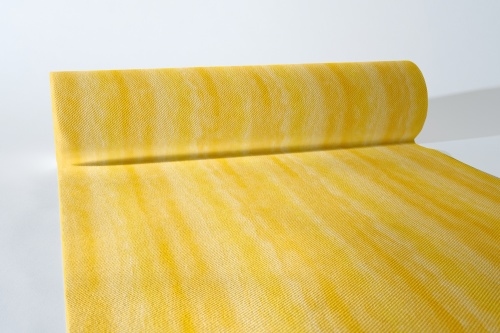 MANK Tischläufer Airlaid Aquarell in Gelb, 40 cm x 24 m , 1 Stück - Tischband Tischtuch Tischdecke Image