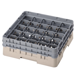 Gastronoble Cambro Gläserspülkorb beige mit 25 Fächern max Glashöhe 13,3cm