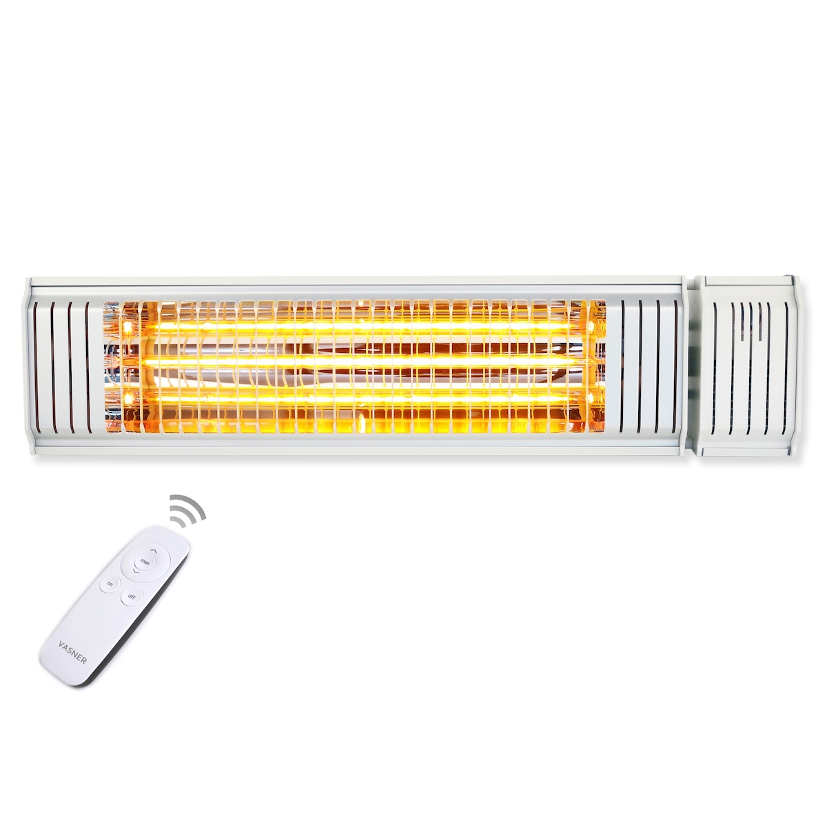 VASNER Appino 20 Infrarot Heizstrahler 2000 Watt Infrarotstrahler Weiß für Outdoor, IP65 nässegeschützt Image