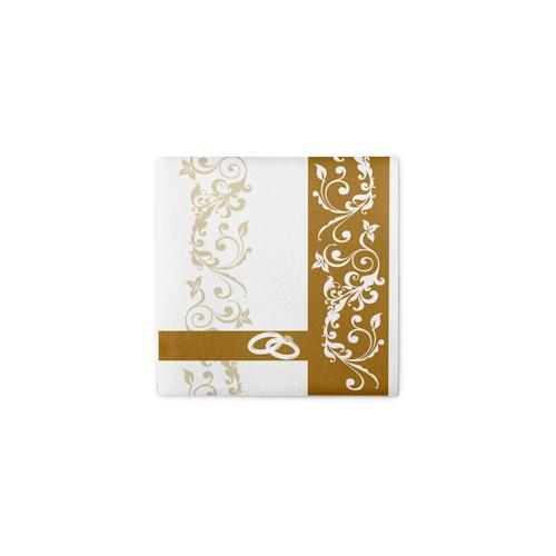 Sovie HORECA Serviette Hochzeit in Gold aus Linclass® Airlaid 40 x 40 cm, 50 Stück