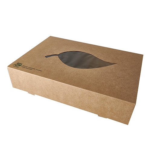 PAPSTAR 10 Transport- und Catering-Kartons, Pappe "pure" 8 cm x 46,4 cm x 31,3 cm braun "100% Fair" mit Sich Image