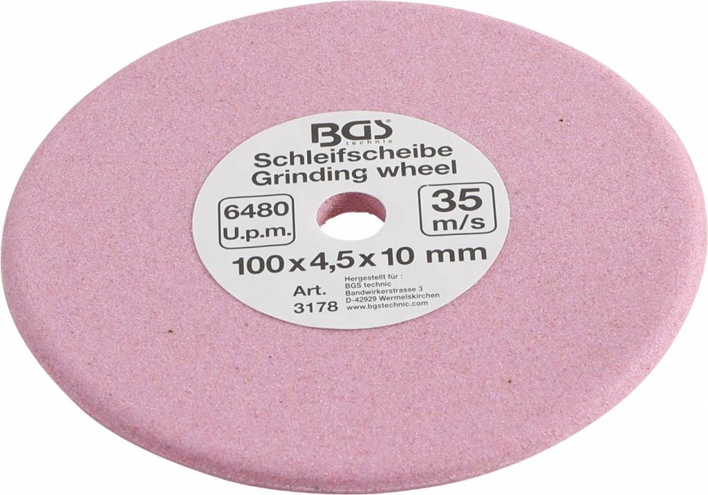 BGS technic 3178 Schleifscheibe 100x4,5x10mm für Sägekettenschärfgerät Image