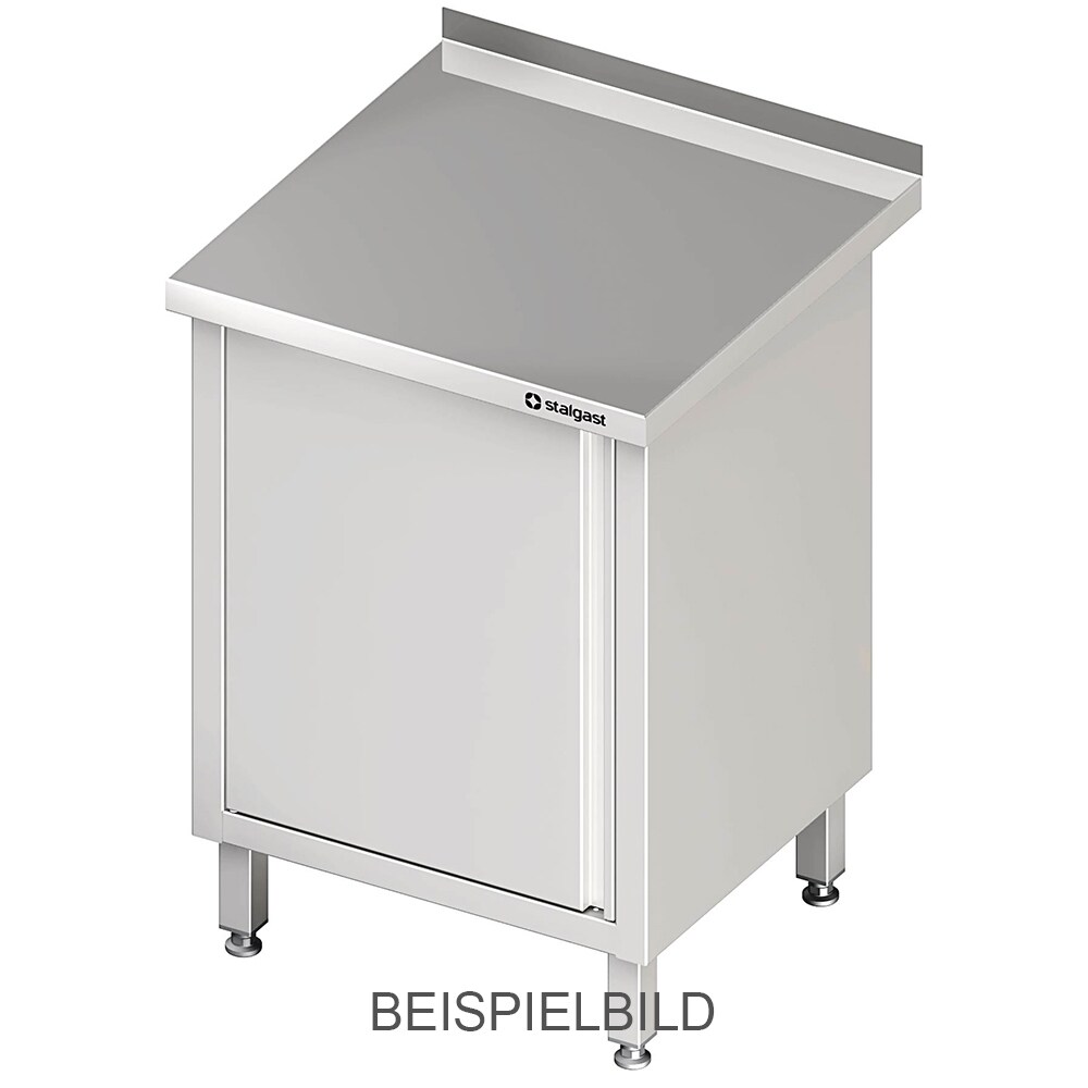 Stalgast Edelstahl Arbeitsschrank mit Flügeltür, 500x700x850 mm, ohne Aufkantung, verschweißt Image