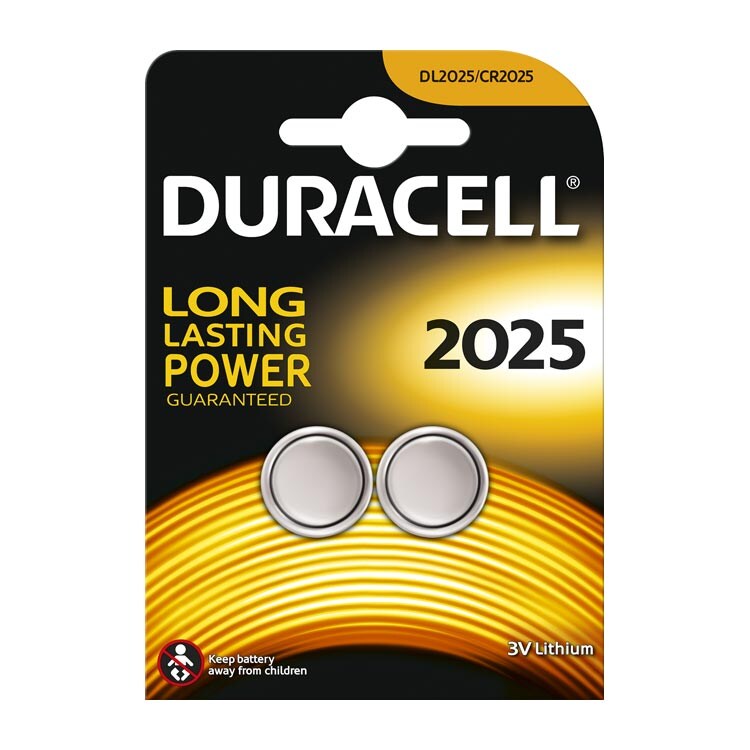 Duracell Knopfzellen DL2025B2 CR2025 3 V Lithium 2 Stück Image
