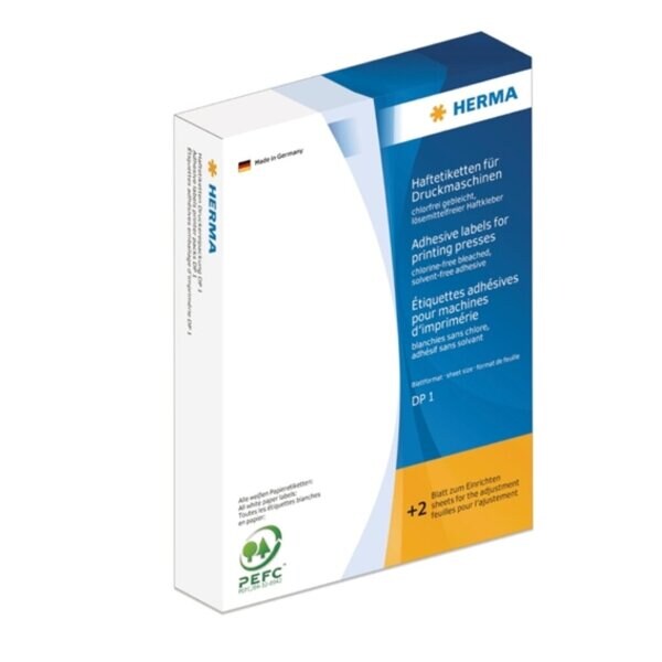 HERMA Haftetikett für Druckmaschinen DP1, 13 x 50 mm, weiß, permanent haftend Image