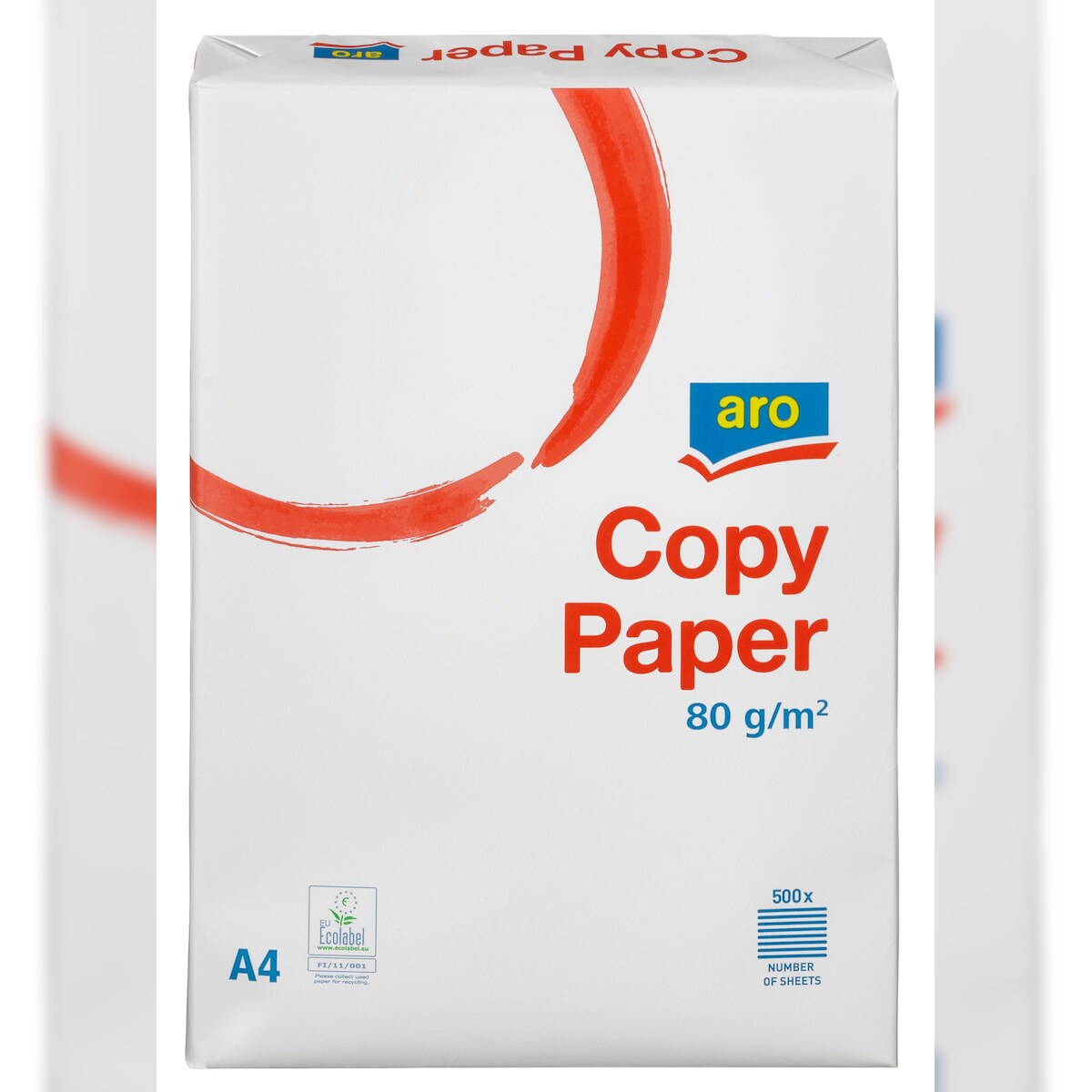 aro DIN A4 Kopierpapier, 80 g/m², weiß, 5 x 500 Blatt Image