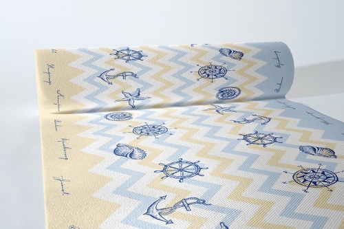 Sovie HORECA Tischläufer Maritim in blau aus Linclass® Airlaid 40 cm x 24 m, 1 Stück Image
