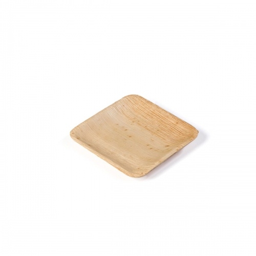 Mank Teller aus Palmblatt, viereckig, 11 x 11cm, 20 Stück - Einwegteller Bio Image