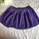 American Eagle Outfitters Skirts | American Eagle Purple Peasant Mini Skirt | Color: Purple | Size: M