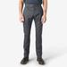 Dickies Men's Skinny Fit Double Knee Work Pants - Charcoal Gray Size 38 34 (WP811)