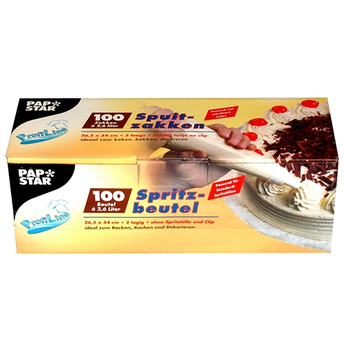PAPSTAR 1200 Spritzbeutel 2,6 l 54 cm x 26,5 cm transparent Image