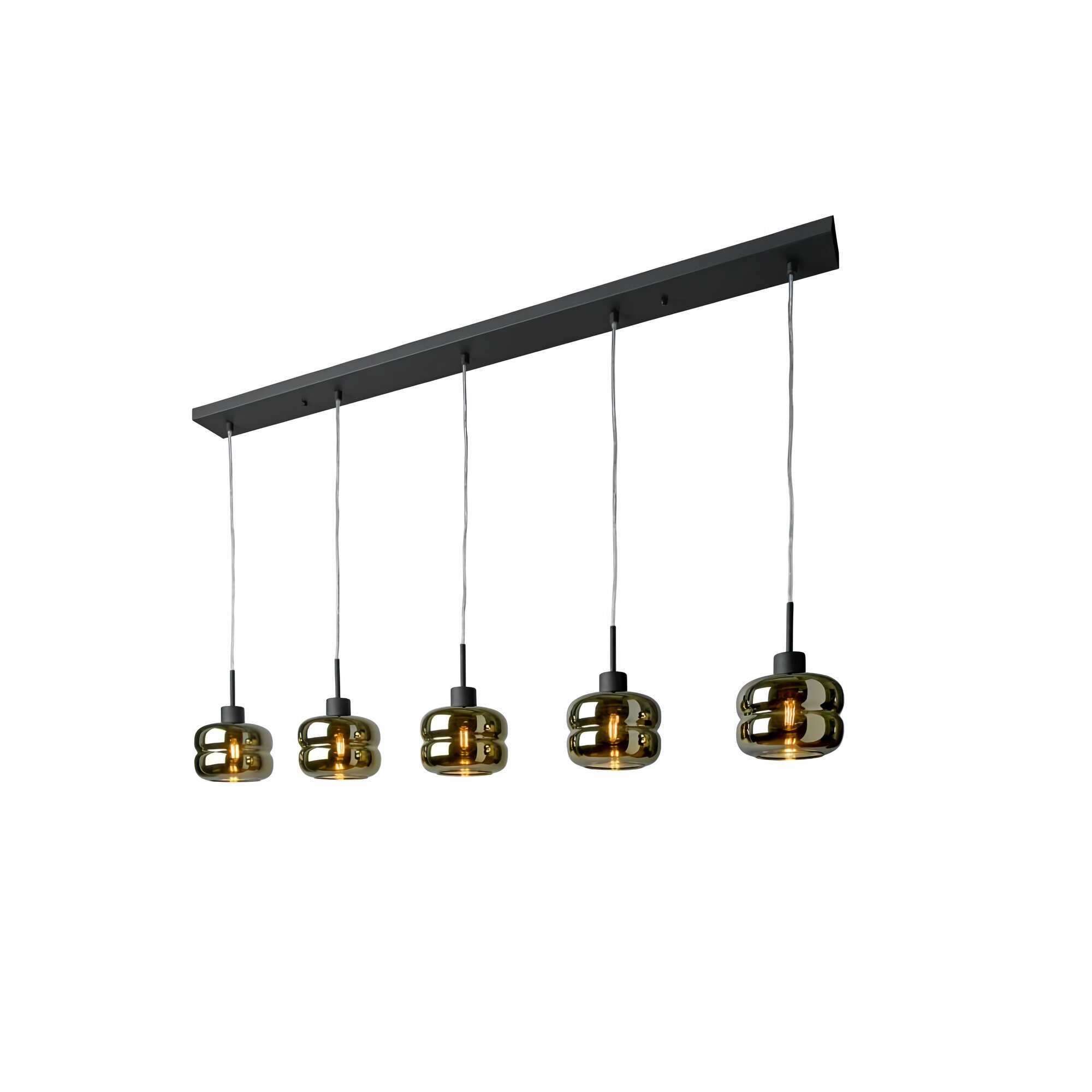 Villeroy&Boch »Havanna« Pendelleuchte Ø 16x150x120 cm / metall satin, glas smoke