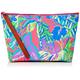 The Holiday Shop London Damen Canvas Clutch Tropical Clutch, Mehrfarbig (Rosa/Grün/Blau),