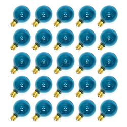 Sival 70177 - G50 Intermediate Screw Base Transparent Teal (25 pack) Christmas Light Bulbs