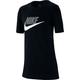 Nike Kinder Sportswear T-Shirt, Black/Light Smoke Grey, S