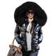 Roiii Womens Ladies Quilted Winter Coat Coat Hood Down Jacket Parka Outwear Size 8 14 20 (10, Black Black)