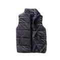 Casual Winter Fleece Men Sleeveless Jacket Cotton Sleeveless Men's Vest Black Grey Big Size 4XL Thick Men Vest Jacket Grey 4XL