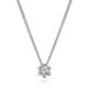 Miore Women's Necklace 0.07 Carat Solitaire Diamond Pendant Haskette White Gold 9 Carat 375 Gold Length 45 cm with Diamond Diamond