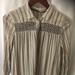 Anthropologie Other | Anthropologie - Floreat Striped Button Down | Color: Cream/Gray | Size: Os