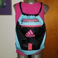 Adidas Bags | Adidas Drawstring Backpack | Color: Black/Blue | Size: Os