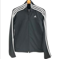 Adidas Jackets & Coats | Adidas Men’s Mock Neck Zip Jacket White Stripe M | Color: Black/White | Size: M