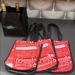Lululemon Athletica Bags | 3lululemon Tote Bags + 1 Wine Tote Reusable | Color: Black/Red | Size: Os
