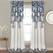 Tanisha Room Darkening Window Curtain Panels Navy/White 52X95+2 Set - Half Moon 16T004329