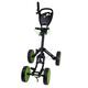 Ram Golf Deluxe FX 4 Wheel Golf Trolley - Black/Green