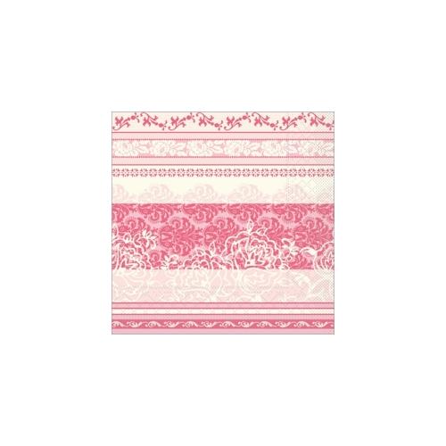 Sovie HORECA Serviette Thea in altrosa aus Tissue 33 x 33 cm, 100 Stück – Ornamente Schnörkel