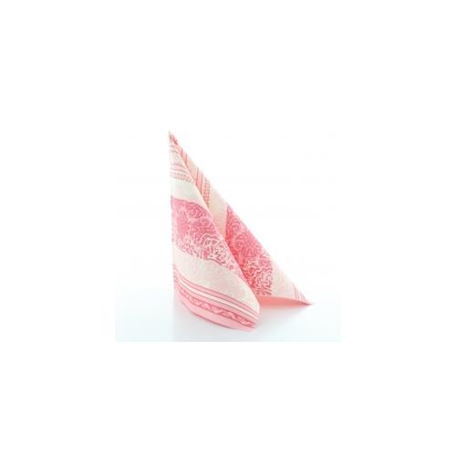 Sovie HORECA Serviette Thea in altrosa aus Linclass® Airlaid 40 x 40 cm, 50 Stück – Ornamente Schnörkel