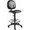 Boss Fabric Drafting Stools with Footring - Black Caressoft