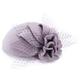 Lawliet Womens Socialite Flower Black Pearl Wool Felt Fascinator Pillbox Tilt Hat A044 - grey - One Size