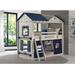 Twin over Twin Star Gaze Bunkbed with Blue Tent - Donco 1580-TTLGB_1575-TB