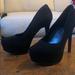 Jessica Simpson Shoes | Black Suede Platform Heels | Color: Black | Size: 8