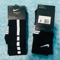Nike Underwear & Socks | Black Nike Crew Basketball Socks | Color: Black/White | Size: Men 6-8 Wmn 6-10