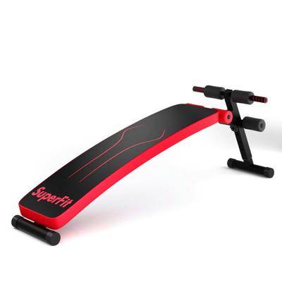 Costway Folding Weight Bench Adjustable Sit-up Board Workout Slant Bench-Red