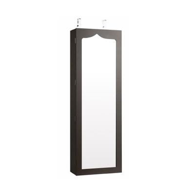 Costway 5 LEDs Lockable Mirror Jewelry Cabinet Arm...